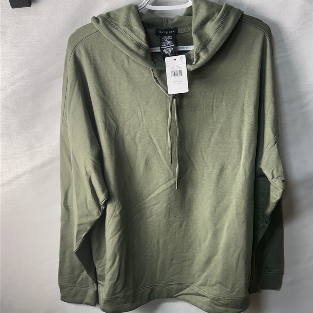 Max & Mia Olive Green Wide-Leg Lounge Pants - Picture 2 of 8